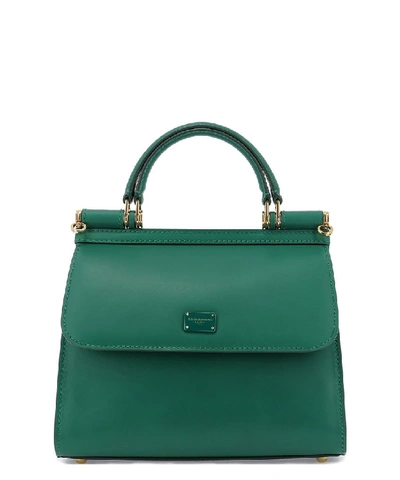 Shop Dolce & Gabbana Sicily 58 Tote Bag In Green