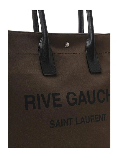 Shop Saint Laurent Rive Gauche Tote Bag In Green