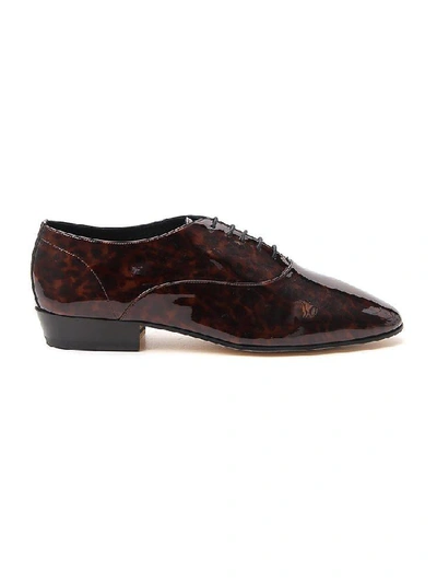Shop Saint Laurent Hopper Oxford Shoes In Brown