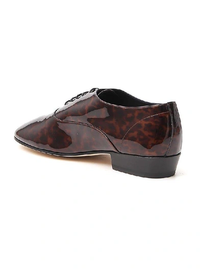 Shop Saint Laurent Hopper Oxford Shoes In Brown