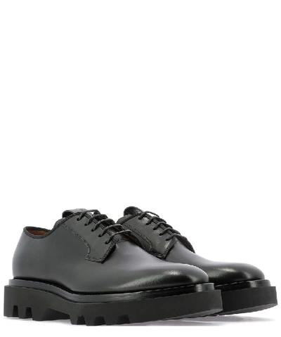 Shop Givenchy Combat Round Toe Derby Shoes In Black