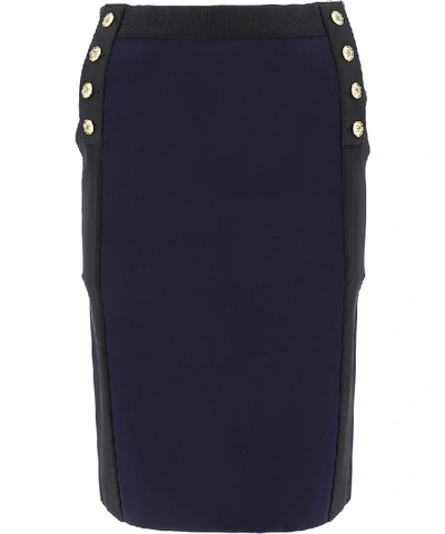 Shop Givenchy 4g Button Embellished Pencil Skirt In Multi