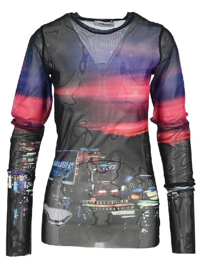 Shop Ambush Printed Long Sleeve Top In Multi