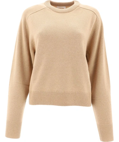 Shop Chloé Monorgam Embroidered Sweater In Beige