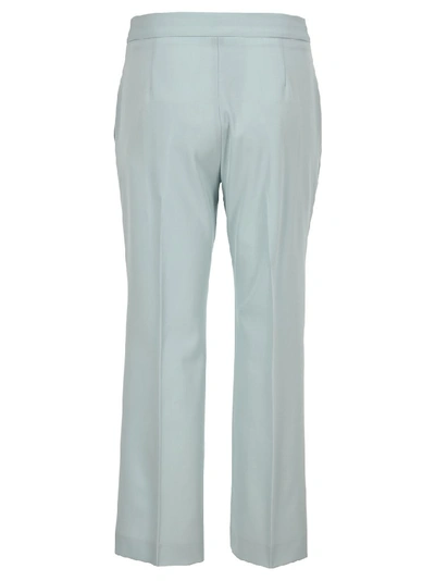 Shop Stella Mccartney Cropped Tailored Pants In Blue