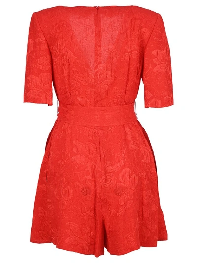 Shop Stella Mccartney Wrap Playsuit In Red