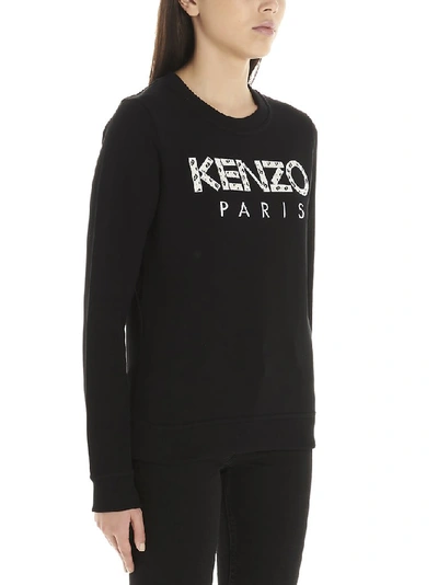 Shop Kenzo Logo Sweatshirt In Black