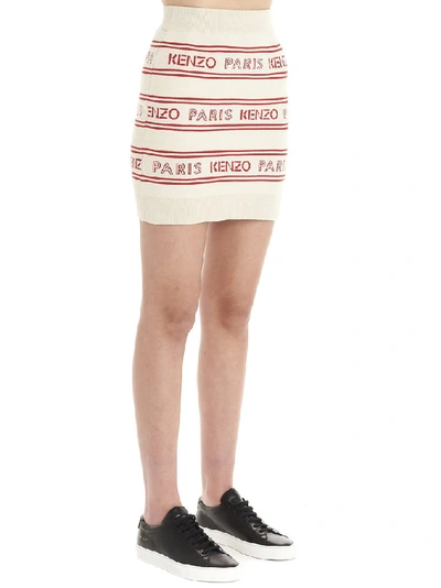 Shop Kenzo All Over Logo Skirt In Multi