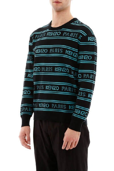 Shop Kenzo Logo Knitted Pullover In Multi