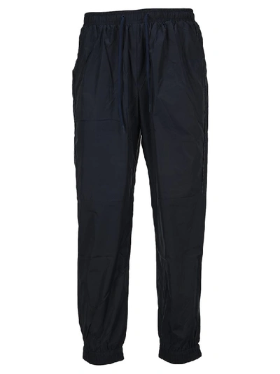 Shop Fendi Ff Trimmed Track Pants In Blue