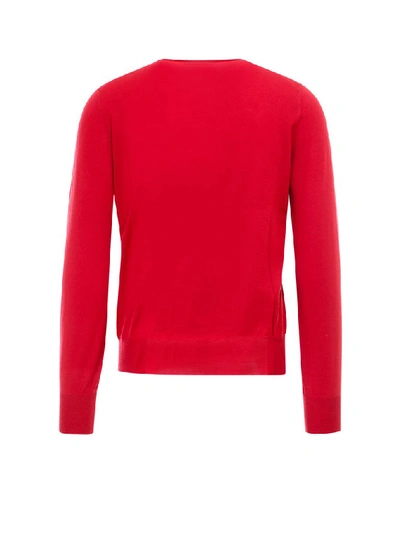 Shop Brunello Cucinelli Crew Neck Knitted Sweater In Red