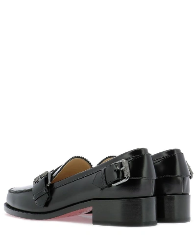 Shop Christian Louboutin Monmoc Logo Loafers In Black