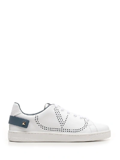 Shop Valentino Vlogo Sneakers In White