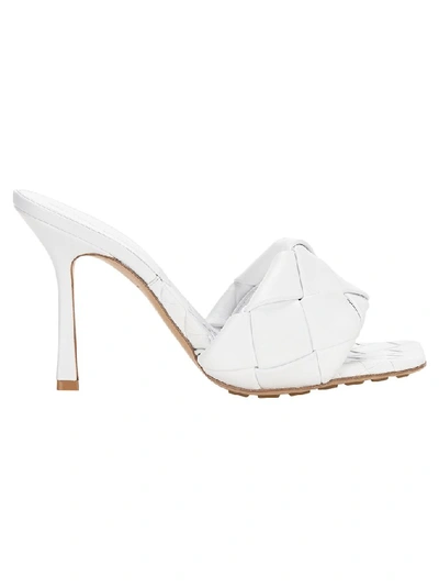 Shop Bottega Veneta Intrecciato Sandals In White