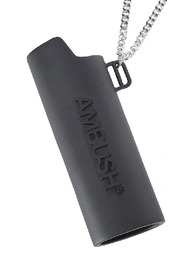 Shop Ambush Logo Lighter Case Necklace In Black
