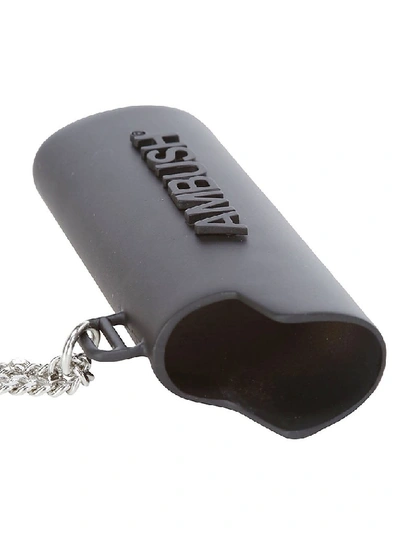 Shop Ambush Logo Lighter Case Necklace In Black