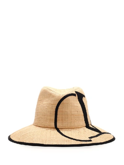 Shop Valentino Vlogo Hat In Beige