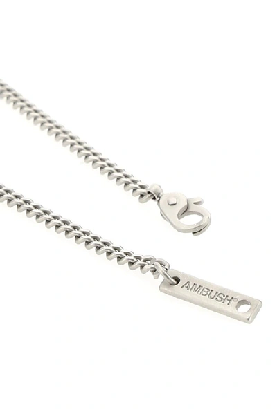 Shop Ambush Logo Lighter Case Necklace In Silver