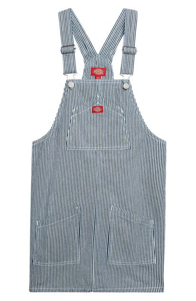 Dickies Kids' Big Girls Overall Hickory Striped Dress In Navy White |  ModeSens