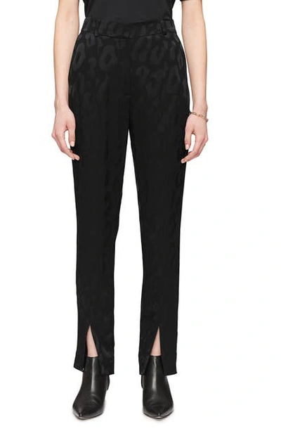 Shop Anine Bing Tate Trousers In Black Leo