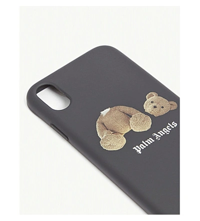 Shop Palm Angels Bear Logo-printed Silicone Iphone Xr Case In Black Multi