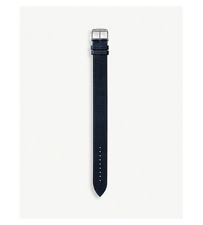 Shop Tom Ford Leather Watch Strap In Navy