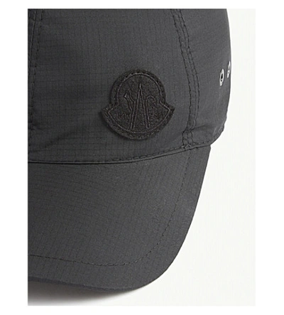 Shop Moncler Genius X 1017 Alyx 9sm Cotton-blend Cap In Black