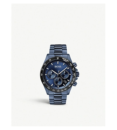Shop Hugo Boss 1513758 Hero Sport Lux Blue Ion-plated Stainless Steel Watch
