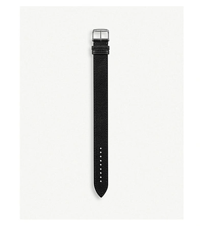 Shop Tom Ford Leather Watch Strap In Black