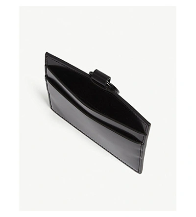 Shop Palm Angels Iconic Neck Card Holder In Black Silver