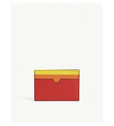 Shop Loewe Rainbow Leather Cardholder In Multicolor