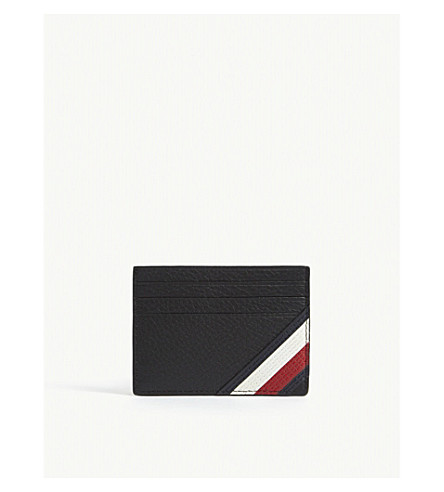 Tommy Hilfiger Downtown Leather Card Holder In Black | ModeSens