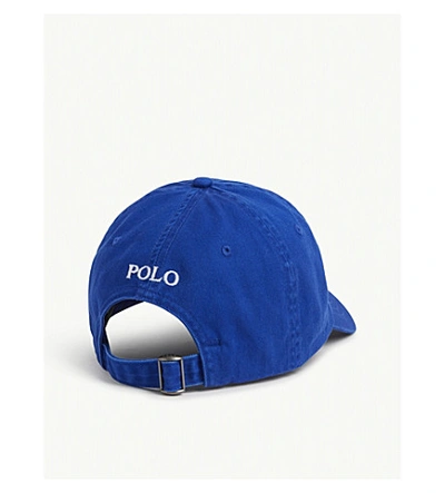 Shop Polo Ralph Lauren Embroidered Logo Baseball Cap In Pacific Royal