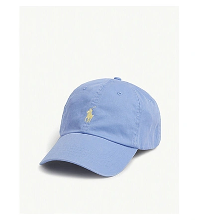 Shop Polo Ralph Lauren Embroidered Logo Baseball Cap In Blue