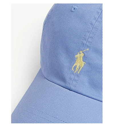 Shop Polo Ralph Lauren Embroidered Logo Baseball Cap In Blue