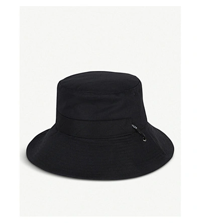 Shop Valentino Logo-embroidered Cotton Bucket Hat In Black White