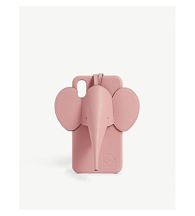 Shop Loewe Leather Elephant Phone Case Iphone X/xs In Yellow