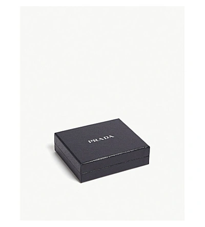 Shop Prada Saffiano Leather Card Holder In Black