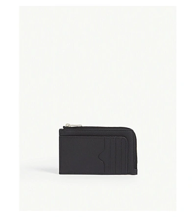 Shop Alexander Mcqueen Logo Leather Zip Wallet In Black