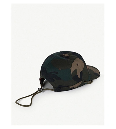 Shop Valentino Embroidered Camouflage Baseball Cap