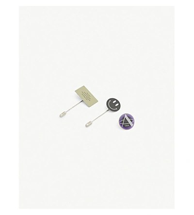Shop Raf Simons Metal Pins Set Of Three In Multi Color