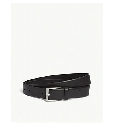 Shop Hugo Boss Erron Leather Belt In Black