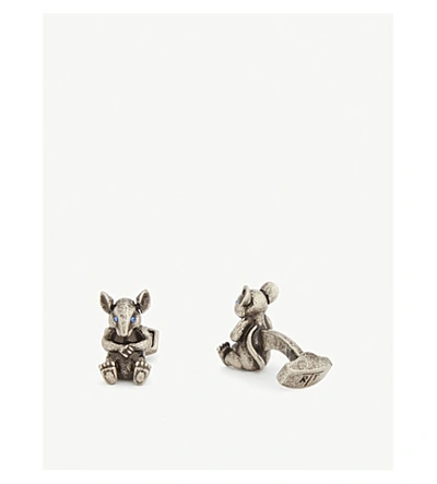Shop Tateossian Rat Cufflinks In Silver