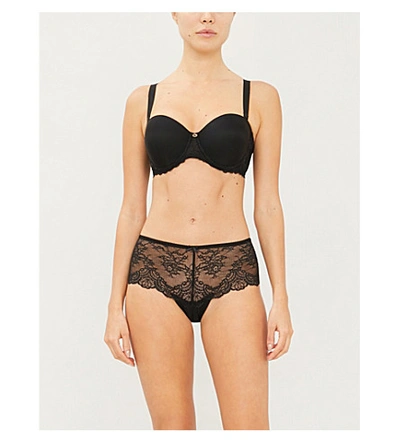 Aubade Danse Des Sens Low-rise Floral-lace Briefs In Black
