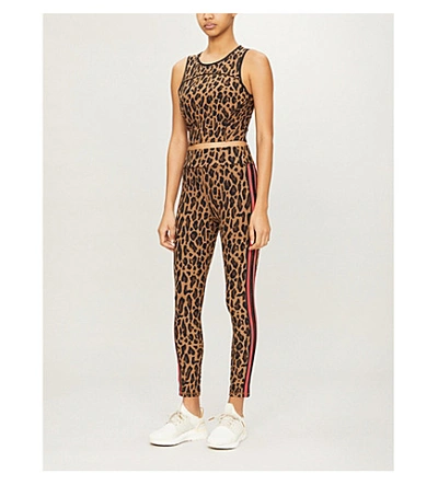 Shop Michi Strike Leopard-print Stretch-jersey Leggings