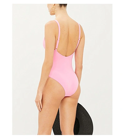 Shop Melissa Odabash Tosca High-leg Swimsuit In Rose