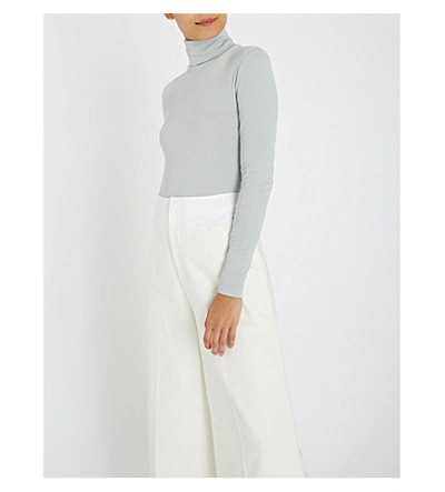 Shop Wolford Colorado Turtleneck Stretch-jersey Body In White