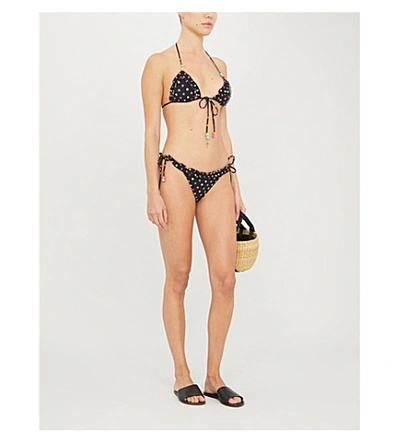 Shop Agent Provocateur Sidnie Polka-dot Triangle Bikini Top In Sidnie Multi