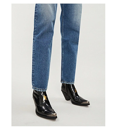 Shop Boyish Casey Crossover High-rise Straight Jeans In Rear Window