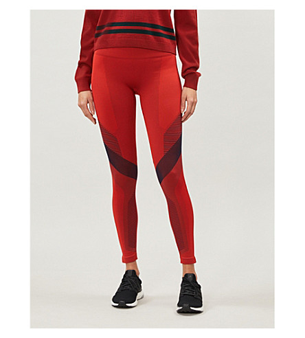 red knit leggings